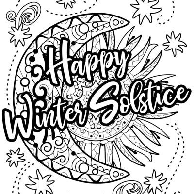Pagan winter solstice coloring pages